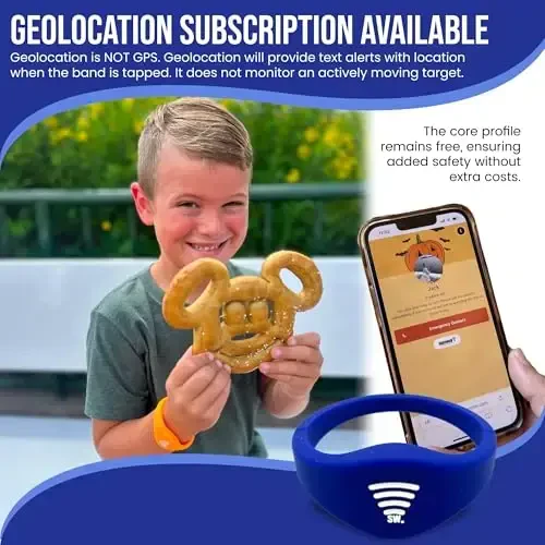Kids ID Bracelet – Fitted NFC Safety Wristband, Slip-On Child ID Band for Emergency Contact Info, Waterproof Silicone, Not GPS, Wear on Wrist or Ankle, Ideal for Theme Parks, Travel & Beaches - 7
