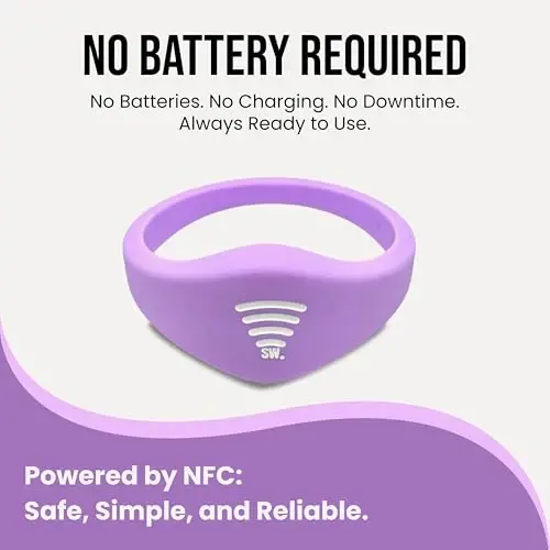 Kids ID Bracelet, Fitted NFC Safety Wristband, Waterproof Slip-On ID Band | Waterproof silicone; not GPS; wrist or ankle wear; ideal for theme parks, travel & beaches; slip-on fit - 5