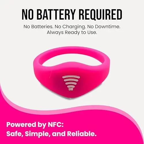 Kids ID Bracelet, Fitted NFC Safety Wristband, Waterproof Slip-On ID Band | Waterproof silicone; not GPS; wrist or ankle wear; ideal for theme parks, travel & beaches; slip-on fit - 5