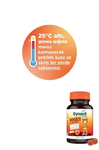 Kids İmmukid Gummies 60 Count Orange Flavored Chewable - 3