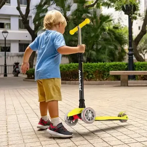 Kids Kick Scooter, 3 Wheeled Scooter for Kids, Child/Toddlers Toy, Adjustable Height, Anti-Slip Deck, Flashing Wheel Lights, for Boys/Girls 3-12 Year Old - 6