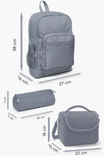 Kids Ko'k Qizil O'rgimchak naqshli 3-bo'lakli maktab sumkasi to'plami SET0123720-Qizil Ko'k - CORAL HIGH (1)