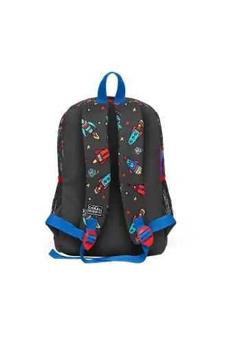 Kids Koyu Gri Kırmızı Uzay Desenli 3’lü Okul Çanta Seti SET0123469 - Koyu Gri - 5