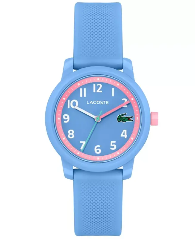 Kids L.12.12 Light Blue Silicone Strap Watch 32mm-Blue - LACOSTE