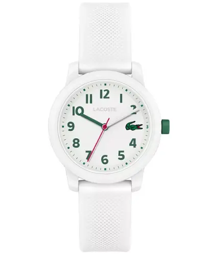 Kids L.12.12 White Silicone Strap Watch 32mm-White - 1