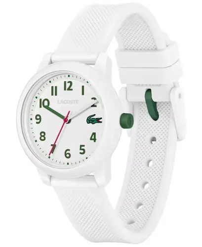 Kids L.12.12 White Silicone Strap Watch 32mm-White - LACOSTE (1)