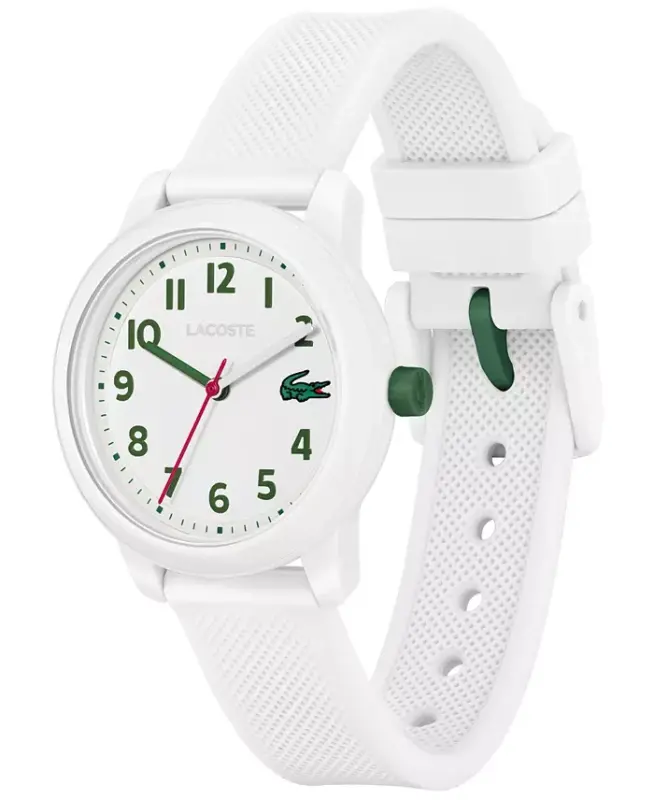 Kids L.12.12 White Silicone Strap Watch 32mm-White - 2