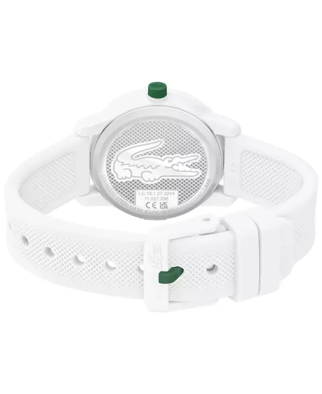 Kids L.12.12 White Silicone Strap Watch 32mm-White - 3
