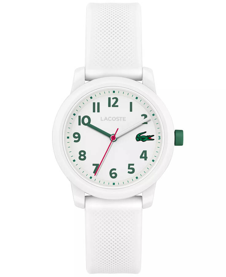 Kids L.12.12 White Silicone Strap Watch 32mm White - 1