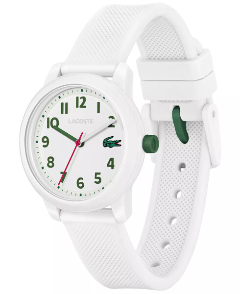 Kids L.12.12 White Silicone Strap Watch 32mm White - 2