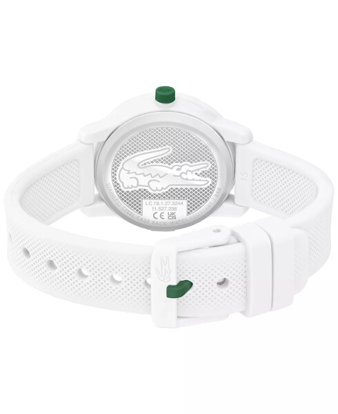 Kids L.12.12 White Silicone Strap Watch 32mm White - 3