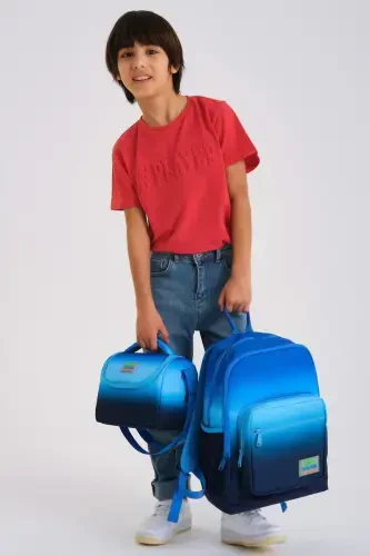 Kids Lachivert Moviy Rang O'tishli 3'li Maktab Sumkasi To'plami SET0123745-Moviy Lachivert - CORAL HIGH (1)