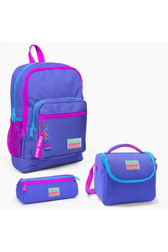 Kids Lavender 3-Piece School Bag Set SET0123703-Lavender Colored 