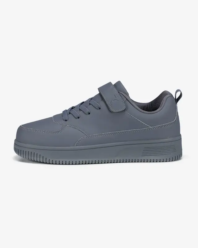 Kids leather sneakers - GRAY - 1