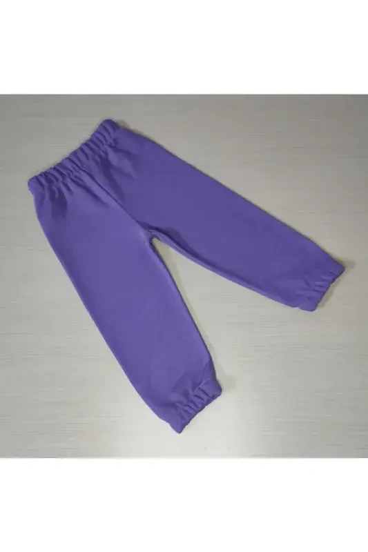 Kids Lila Combed Knit Thessaloniki Seasonal Single Sweatpants-LILA - 1