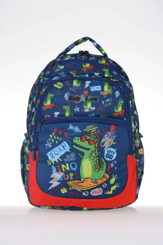 Kids & Love Design Crocodile School Bag 39x29x16 (l5084)-Crocodile - 1