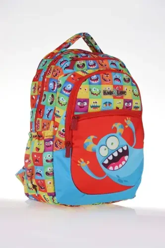 Kids & Love Design Cute Monster Maktab Sumkasi 39x29x16 (l5083)-Monster - Modazone (1)