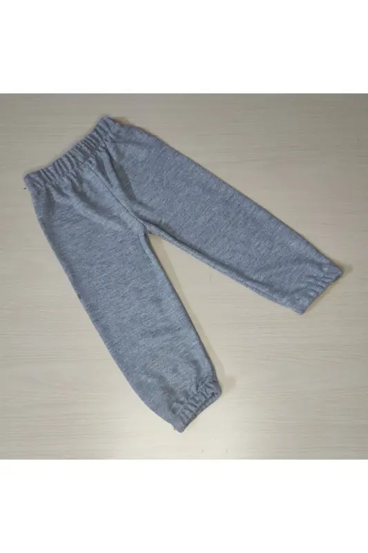 Kids Melange Gray Knitted Thessaloniki Seasonal Single Sweatpants-MELANGE GRAY - 1