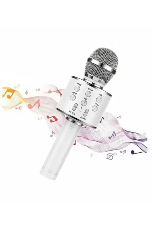 Kids Microphone with Built-in Speaker, USB Flash & TF Card Support, and Voice Changer Effects. - 2