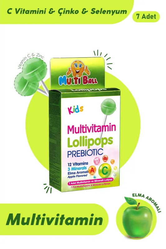 Kids Multivitamin Lollipops Prebiotic - 6