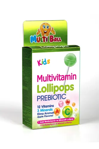 Kids Multivitamin Lollipops Prebiotic - MULTIBALL (1)