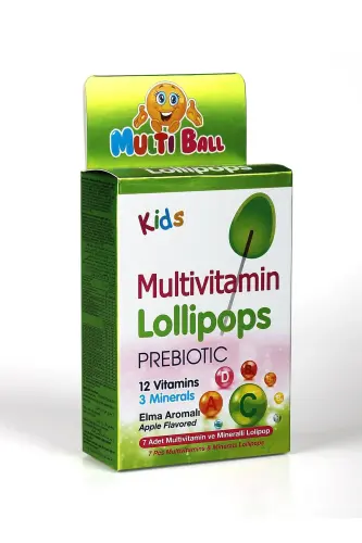 Kids Multivitamin Lollipops Prebiotic - MULTIBALL (1)