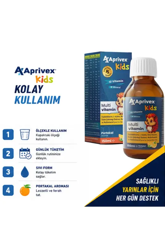 Kids Multivitamin Natural Orange Flavored Syrup 150 ml - 5