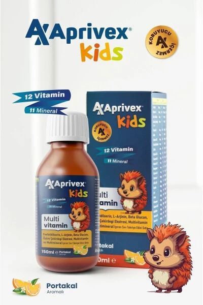 Kids Multivitamin Natural Orange Flavored Syrup 150 ml - APRIVEX (1)
