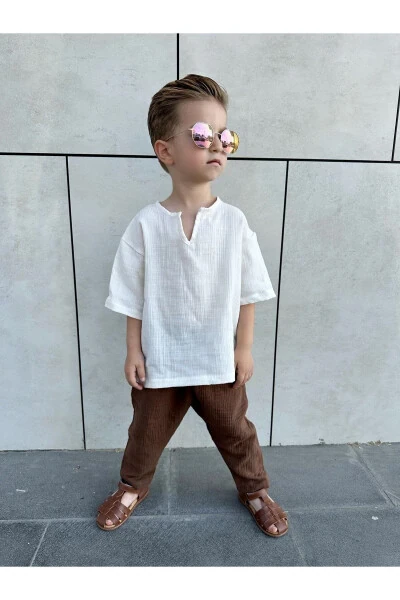 Kids Muslin Palazzo Boho Summer Outfit Loose - 6