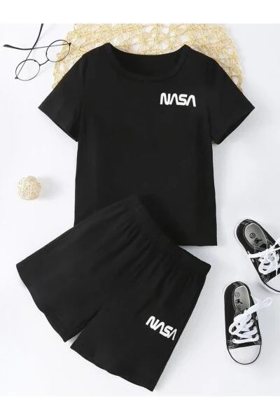 Kids NASA Printed Top and Bottom Set - AMAZON EV