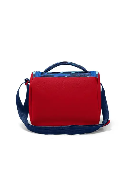 Kids Navy Blue Red Shark Patterned 3-Piece School Backpack Set SET0123718 - Navy Blue Red - 5