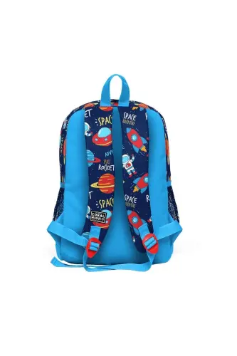 Kids Navy Blue Space Patterned 3-Piece School Bag Set SET0123470-Navy Blue Space - 5