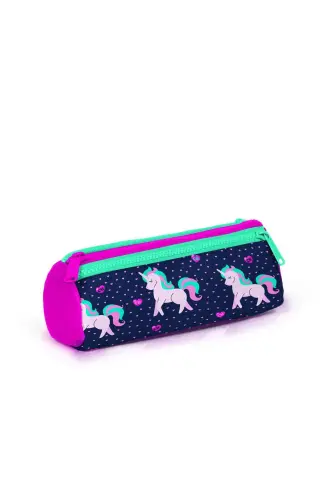 Kids Navy Pink Unicorn Patterned 3-Piece School Bag Set SET0123467-Navy - 3