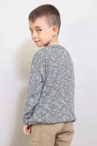 Kids Patterned Knit Sweater (C19-AG50384) - 4
