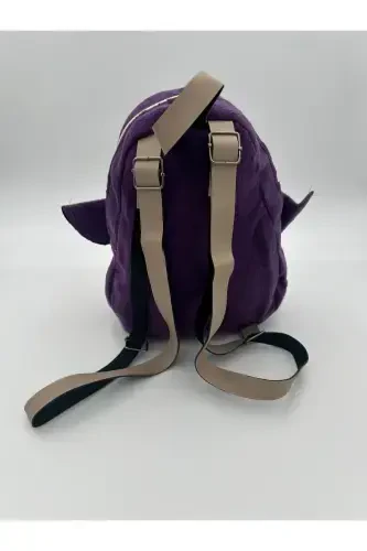 Kids Penguin Patterned Home School Nursery Backpack-purple - 2