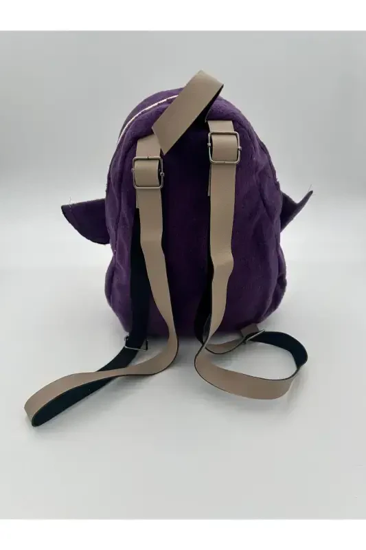 Kids Penguin Patterned Home School Nursery Backpack-purple - 2