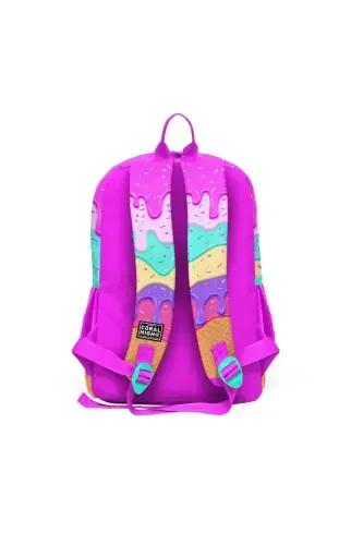 Kids Pink Colorful Ice Cream Patterned 3-Piece School Bag Set SET0123731 - 5