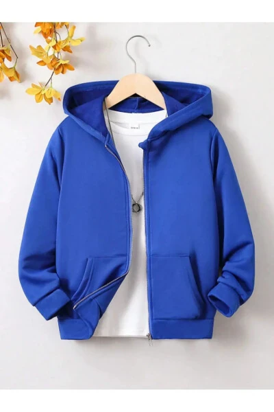 Kids Plain Zip Hoodie/Jacket - NPLSTORE