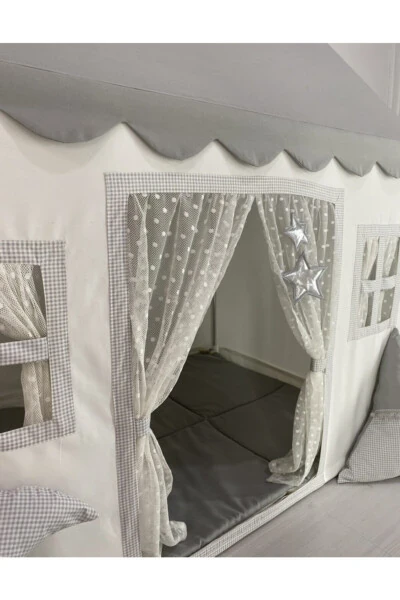 Kids Play House Grey Color Play Tent Playground - Modazone (1)