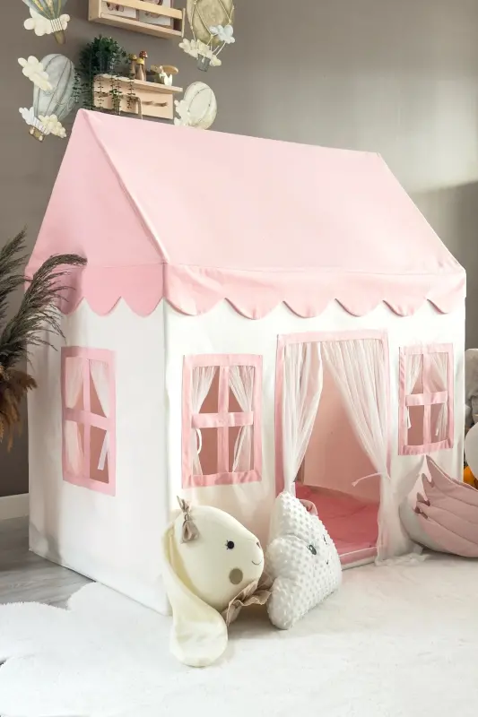 Kids Play House Pink Play Tent Play Area - 2