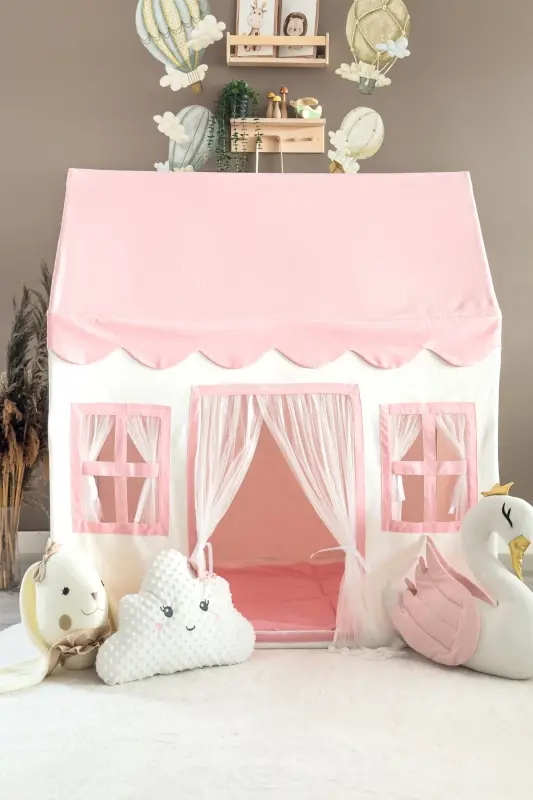 Kids Play House Pink Play Tent Play Area - 3