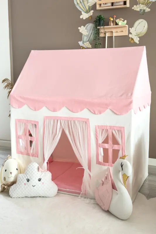Kids Play House Pink Play Tent Play Area - 4