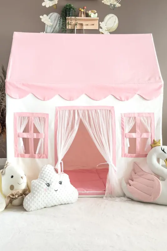 Kids Play House Pink Play Tent Play Area - 8