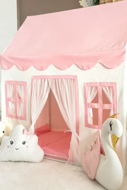 Kids Play House Pink Play Tent Play Area - 7