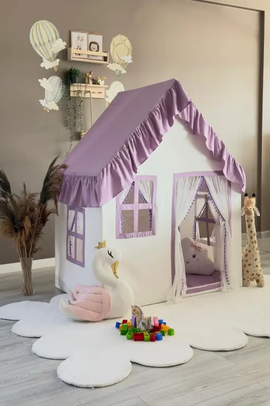 Kids Play House Purple - Lilac Color Play Tent Playground-Lilac - MINIDEN