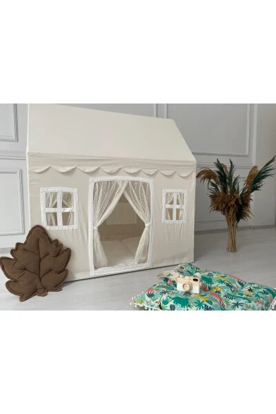 Kids Play Tent Cream Colored Play Area - Modazone (1)