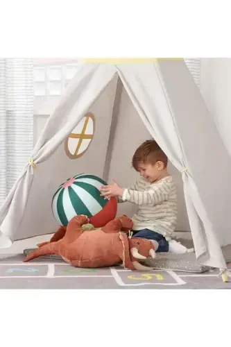 Kids Play Tent Meridyendukkan Grey-Yellow 164 Cm Foldable Tent Play House - IKEA (1)
