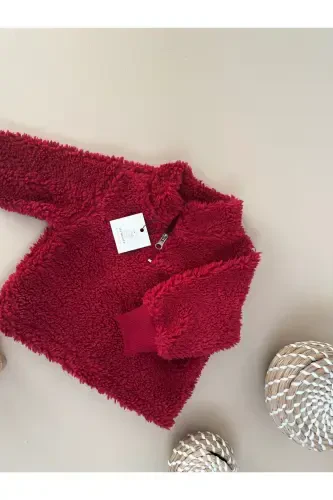 Kids Plush Sweatshirt-Red - VIVIMADE (1)