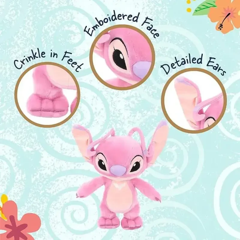 Kids Preferred Disney Angel Stitch Stuffed Animals and Plush Toys, Pink-PINK - 1