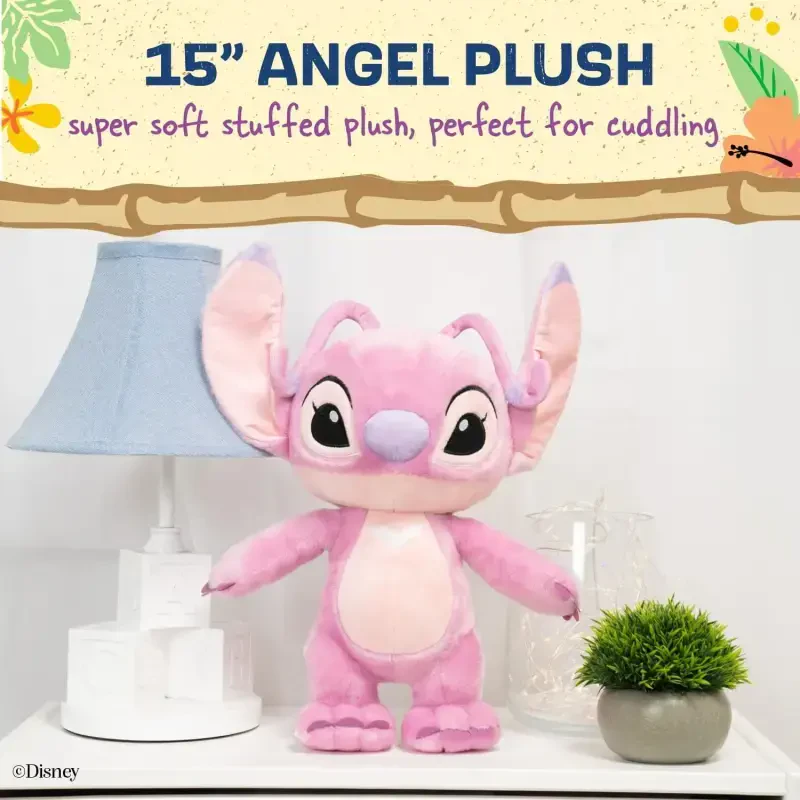 Kids Preferred Disney Angel Stitch Stuffed Animals and Plush Toys, Pink-PINK - 4
